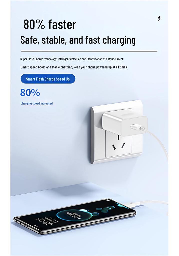 Compatible with Huawei Honor 66W Super Fast Chargers for 300/200/100/90/80/70/60/50 Pro Models