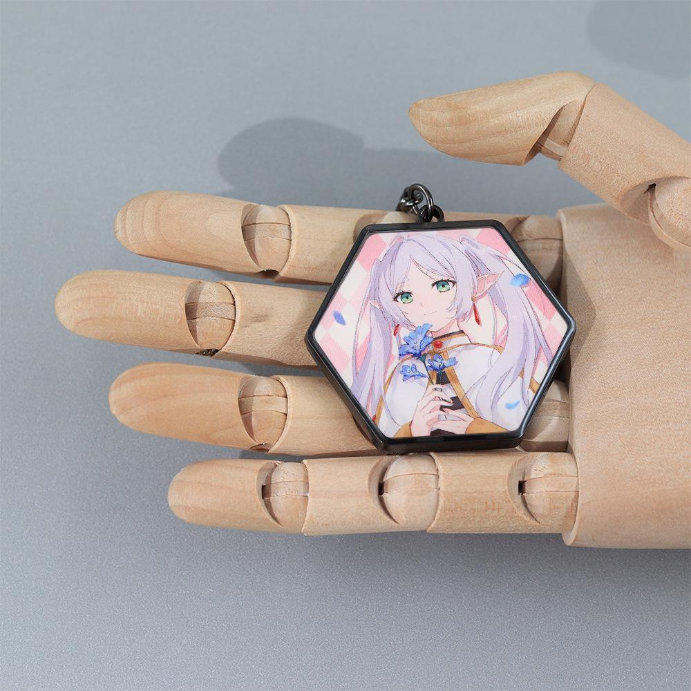 Frieren: Portachiavi Specchio Double-Sided Anime Beyond Journey's End - Accessorio Regalo Creativo