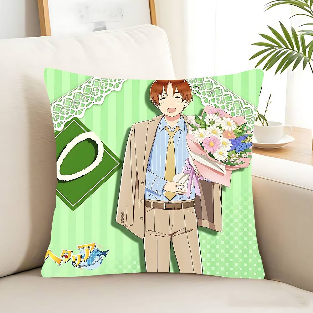 

Hetalia World Stars Pillow Case Removable Washable Cushion Cover – All-Season Soft Linen 12x12in 30x30cm