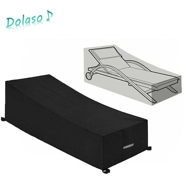 Housse oxford 210D pour transat 210x75x40/80cm - triple protection imperméable/coupe-vent/anti-UV