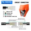 Motorcycle Headlight LED Enduro for KTM EXC XC SX MX XC 125 250 300 450 Universal Supermoto Dirt Bike Motocross Headlights Plate