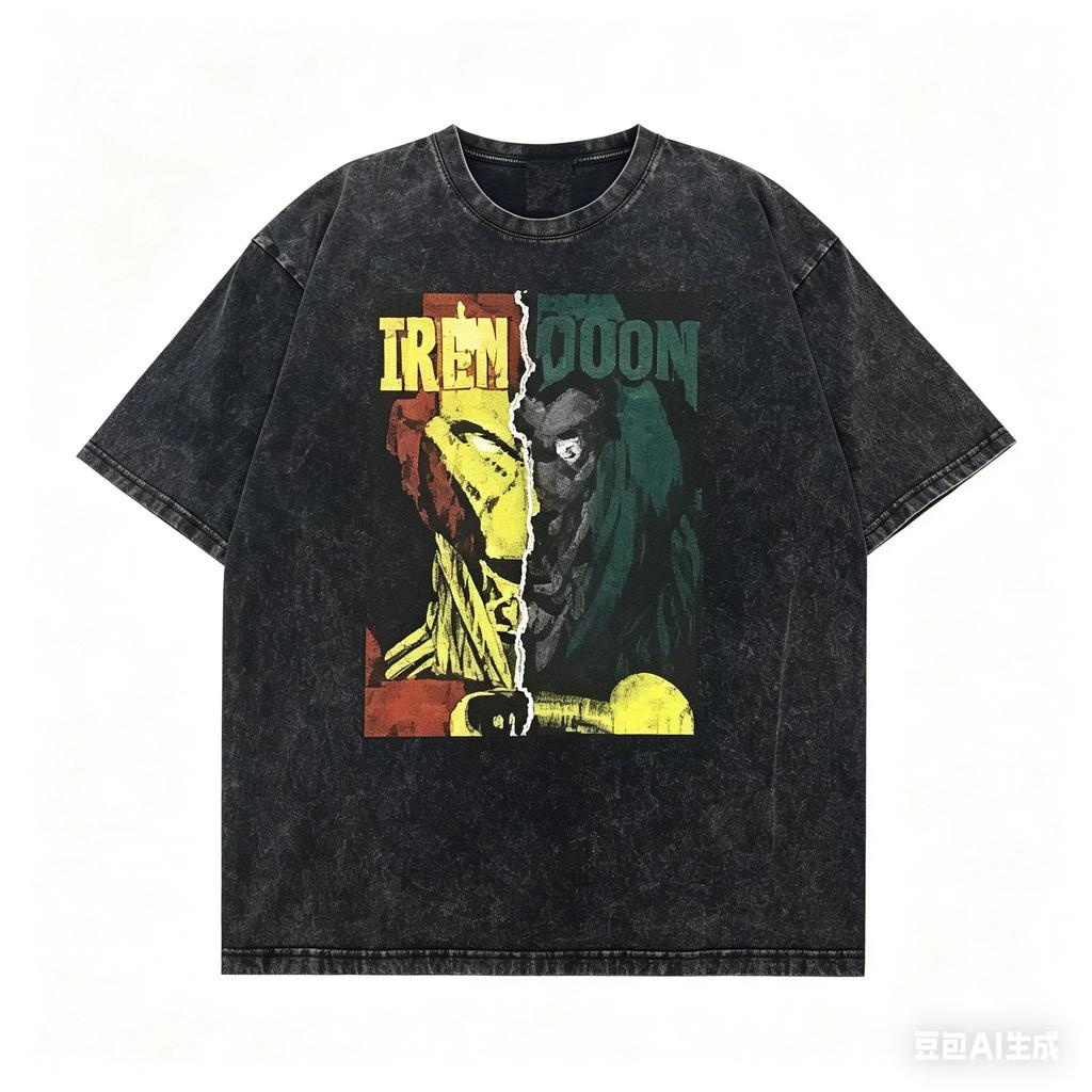 DOOM Anime Lover Washed T-shirt Year round clothing personality Clothes Plus Size Unisex Streetwear high quality hot product tee