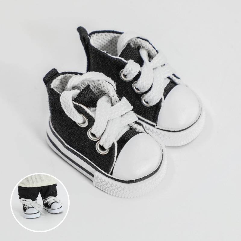 1Pc Cotton Doll Shoes Simple Sports Canvas Shoes Doll Shoes Labubu Accessories