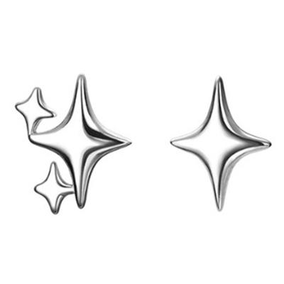 1 Pair Light Luxury Asymmetry Advanced Sense Star Ear Studs Earring For Women  Vintage Accessories Aesthetic Jewelry Gift