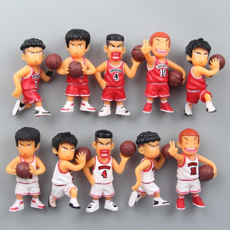 5pcs/set Anime SLAM DUNK Cute Model Fridge Magnet Toy Sakuragi Hanamichi Rukawa Kaede Creative Refrigerator Magnets Gifts