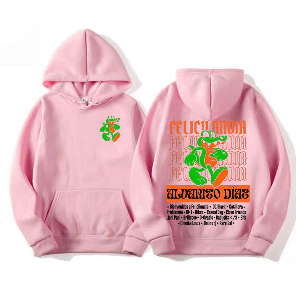 Rapper Alvaro Diaz Felicilandia Graphic Hoodie Men Harajuku Vintage Trending Sweatshirts Unisex Autumn/Winter Bodywarmer Hoodies