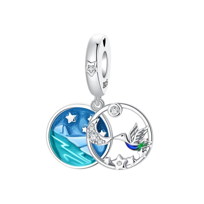 Copper Charms Earth Turtle Bird Starfish Evil Eyes Beads Fit Original Bracelet Bangle Diy Pendant Fine Jewelry Gift