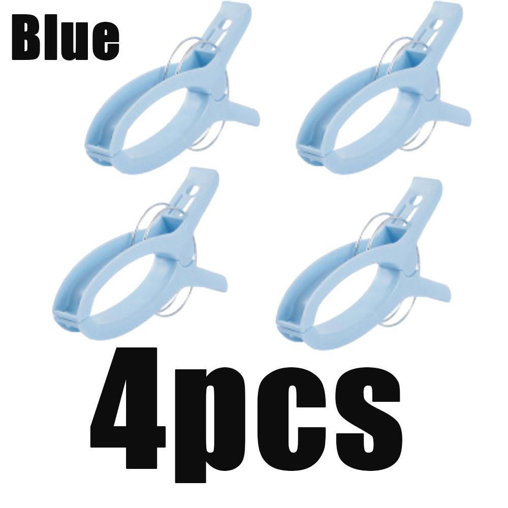 1-4 Stück Große Strandtuchklammern Kunststoff Wiederverwendbar Rutschfest Fixiert Wäsche Sonnenliege Liege Wäscheklammern Heim Badezimmer Organisation