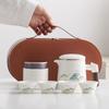 Meixi Convenient Teapot Travel Tea Set Portable Storage Outdoor Kung Fu Ceramic Tea Business Gift Souvenir