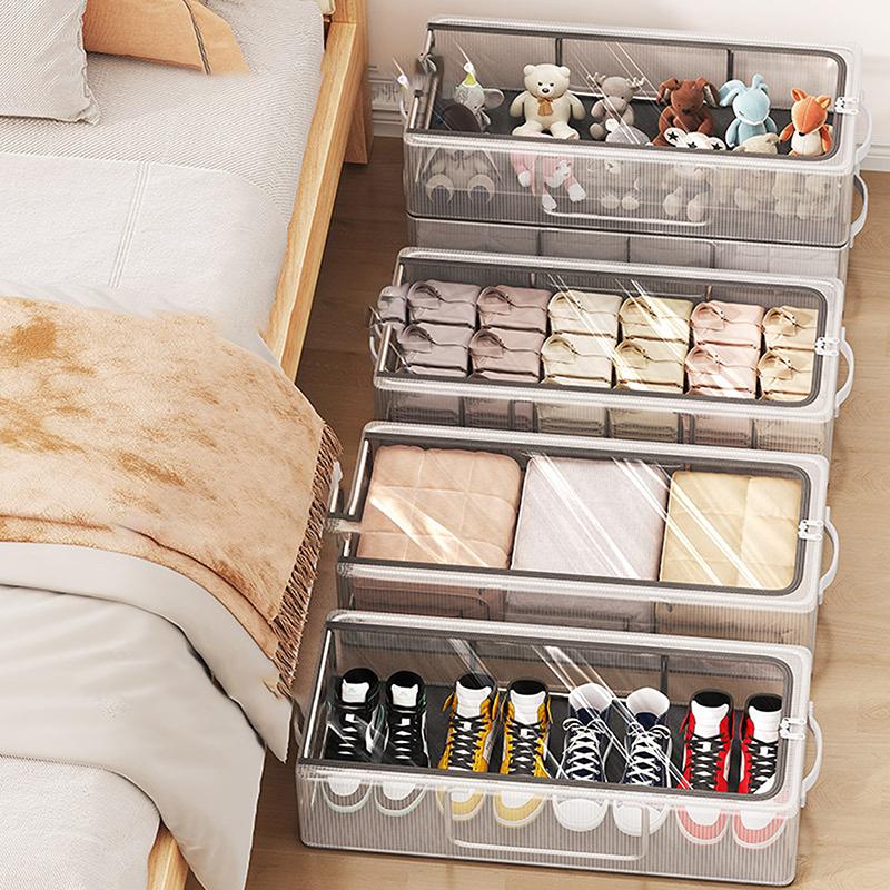 Schuhaufbewahrungsbox Haushalt Transparent Verdickt Faltbare Aufbewahrungsbox Bettunterseite Aufbewahrung Schuhkarton