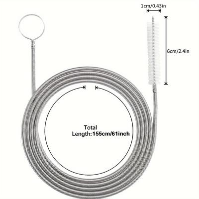 4 Stück lange Abflussbürsten. Sie sind flexible Rohrreinigungsbürsten, ultradünne Reinigungsbürsten und Schlauchreinigungsbürsten