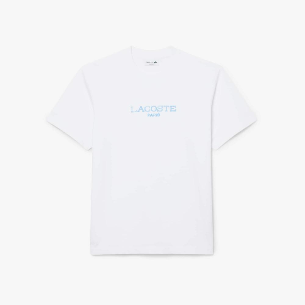 [lacoste] Men's Summer Pack Lettering Graphic Short-Sleeve T-Shirt TH1435-56G001