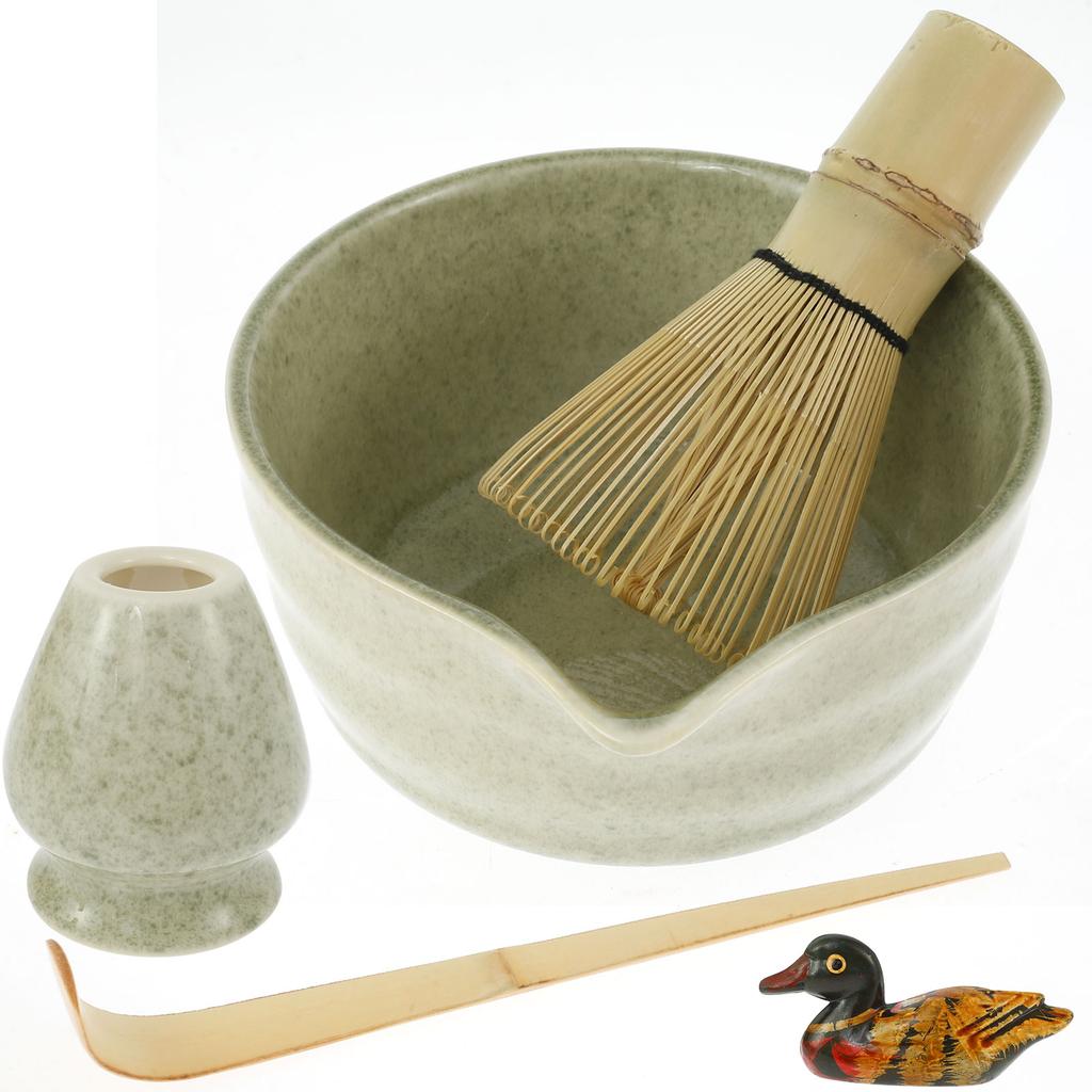 Japanese Matcha Tea Set Safe Bamboo Whisk Teaspoon Tea Sets Matcha Bowl Matcha Whisk Holder for Tea Lovers Gift Tea-Making Tools