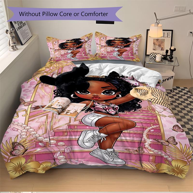 Butterfly Princess Fantasy Print 3Pcs Bedding Setduvet Cover With 2 Bedropillowcase Home Birthday Gift