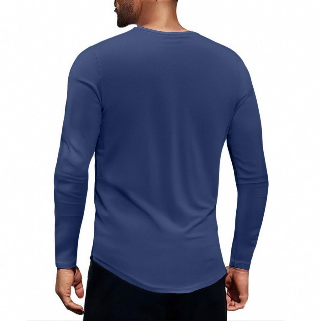Men's V-neck Long-sleeved Top Is Casual