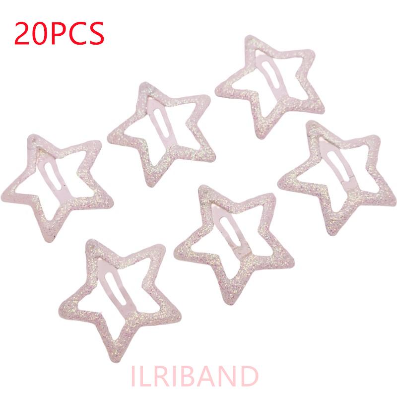20pcs/lot 3CM Mini Star Hair Clip Kids Glitter Metal Hair Clips Barrettes Hairpins Girls Hair Accessories Headwear Styling Tools