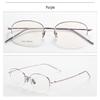 M6716S Unisex Retro Semi-Rimless Pure Titanium Eyeglass Frame - Prescription-Ready