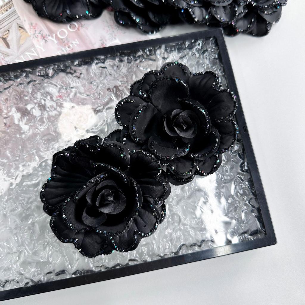 Fabric Sequins Embellished With Colorful Three-Dimensional Flowers, Decorative Clothing, Hair Accessories, Bags, Dresses, Cloth Stickers, Accessories