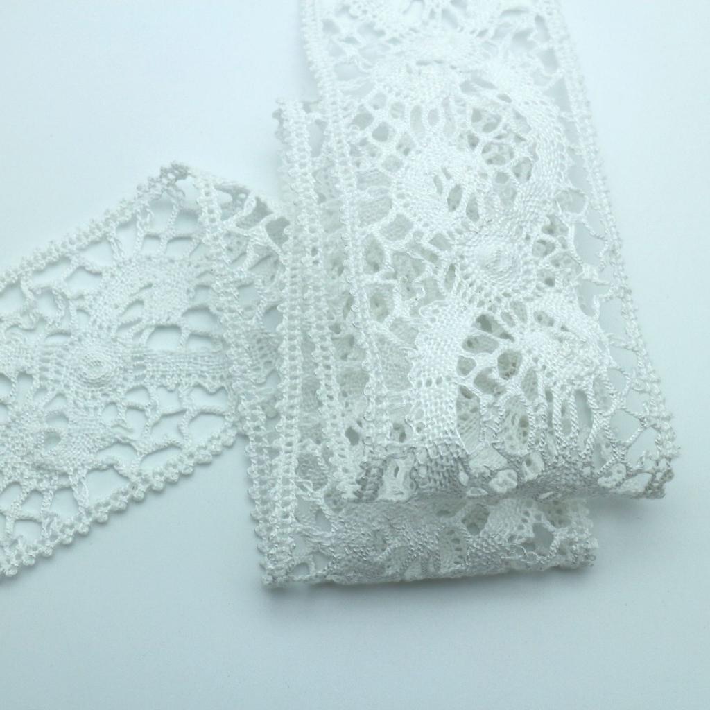 Fine White Polyester Barcode Lolita Water Soluble Hollow Lace Embroidery Lace Clothing Accessories