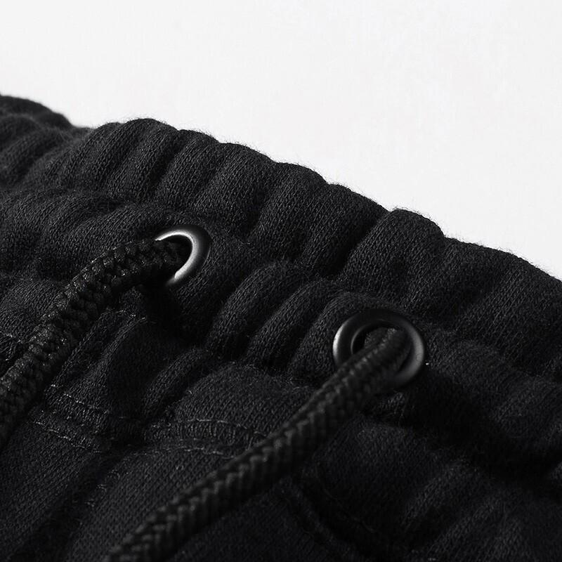 Jordan Knitted Sweatpants Side Logo Fabric Print Elastic Waistband Fleece Lined Elastic Cuff Black Kids' 956619-023