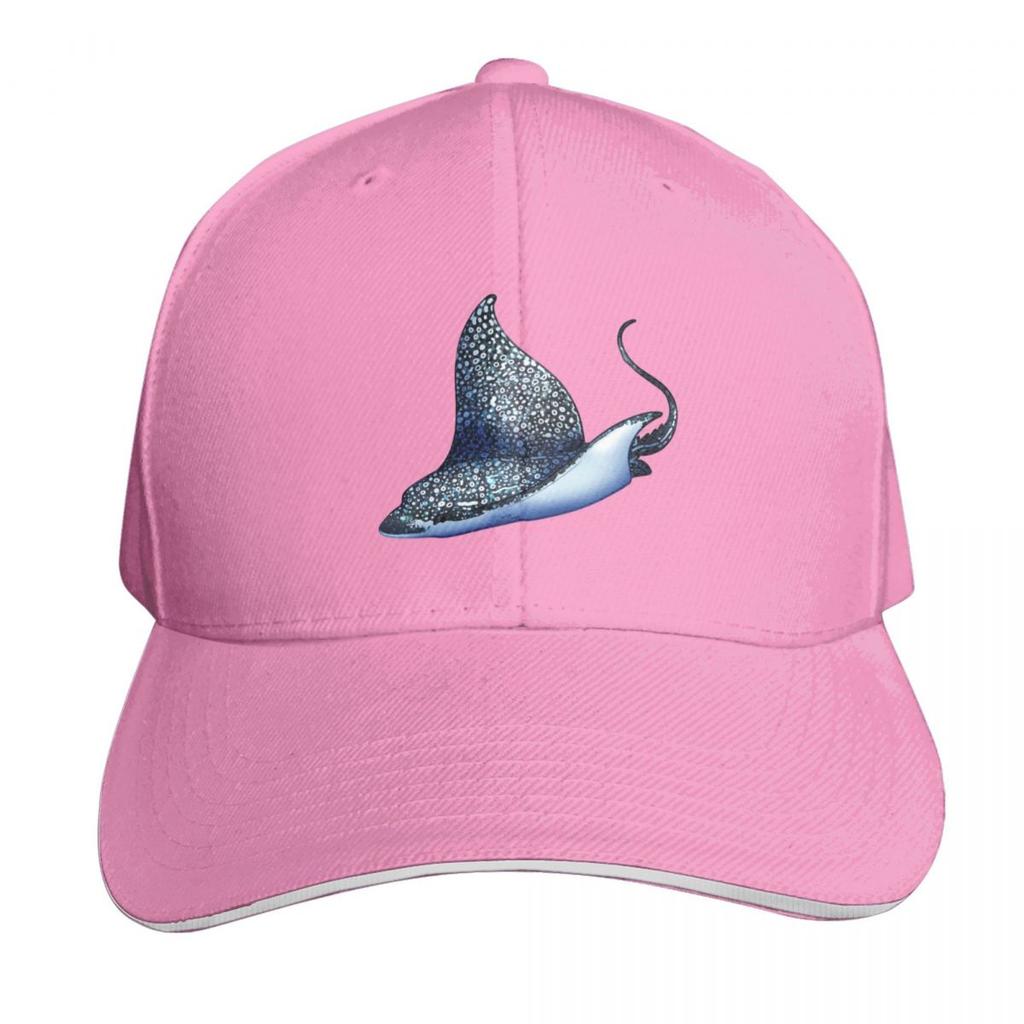 Cozy Spotted Eagle Ray Baseball Cap Six Panel Structured Crown Sun Protection Upf 50 Breathable Mesh Back