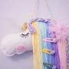 INS Weave Rainbow Baby Hair Clips Acssories Holder Prinss Girls Hairpin Hairband Storage Pendant Jewelry Wall Ornaments