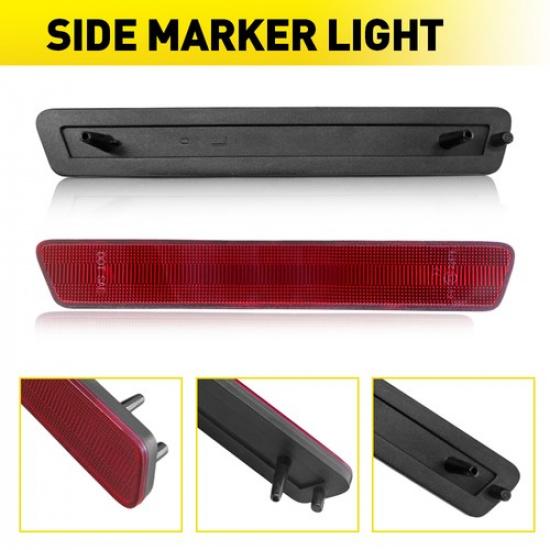 Red Rear Marker Side Fender Light Housings For 99-04 Ford Mustang XR3Z-15A448-AA