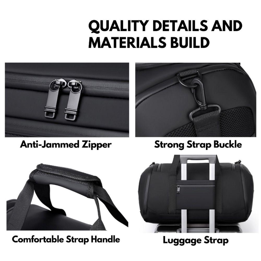 Multiple Compartments Sports Gym Bag Large Capacity Crossbody Handbag Travel Duffle Bag  Casual