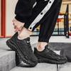 Men's Casual Shoes Sneakers Casual Sport Fashion Breathable Walking Mesh Thick-Soled Shoes Gym Zapatillas Hombre Black Size 45