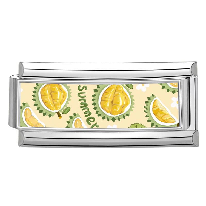 Creative Fruits Series Grape Cherry Lemon Coconut Orange Italian Charm Link Fit 9MM Stainless Steel Jewelry DIY Making Bracelet