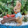 Resin Animal Garden Statue Cartoon Bunny Turtle Hedgehog Figurine for Fairy Garden Yard Lawn Indoor Outdoor Decor