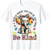 Animal Colored Ears Elephant Print Men's T-Shirts Summer Fashion Street Outdoor Casual T-shirt Tops for Men's and Women's Tees Top