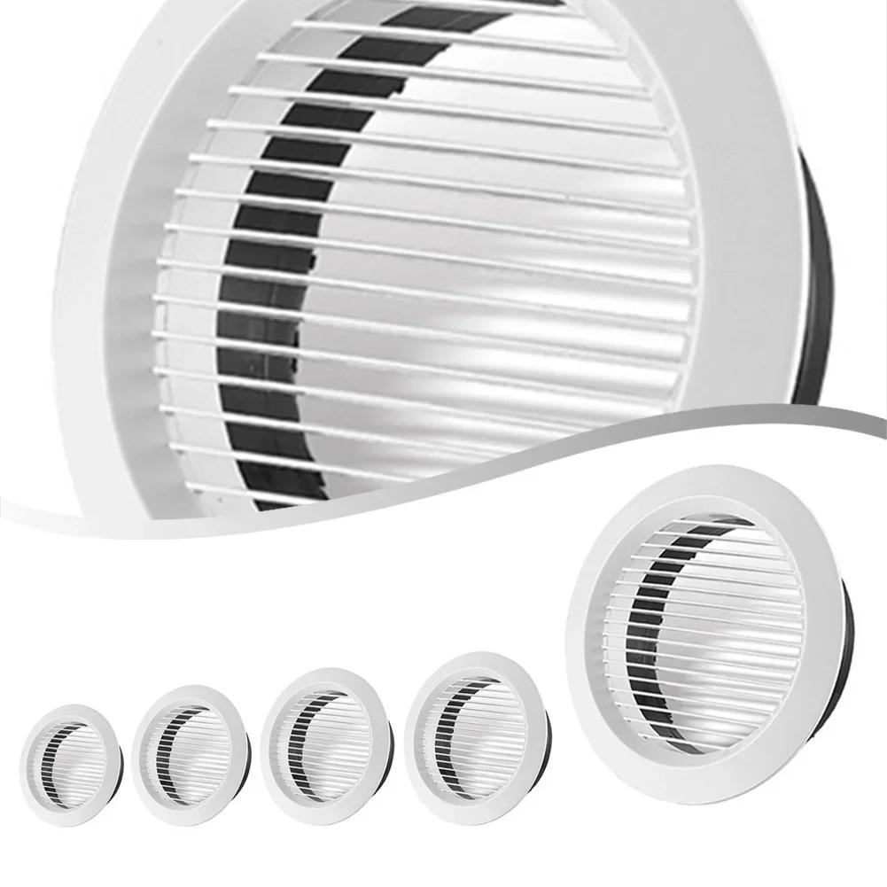 75-200mm Round Adjustable Wall Interior Vent ABS Ventilation Grille Vent Cover Oblique Louver Bathroom Office Room Accessories