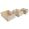 Small Pine Wood Storage Box Set Of 3 Natural Nesting Crate Organizers Boxes For Desk Kitchen Organization Decoration