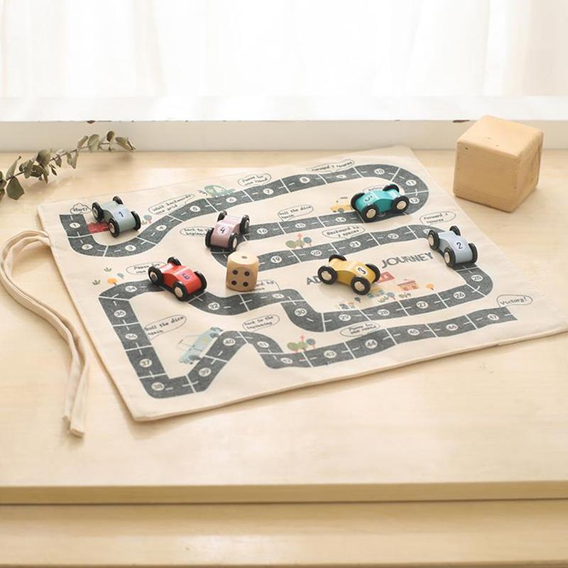 Игрушечный набор Canvas Car Traffic Playset Canvas Slot Car Гоночные треки Наборы с игровыми приключенческими автомобилями Дорожная карта Игрушки для развития моторики