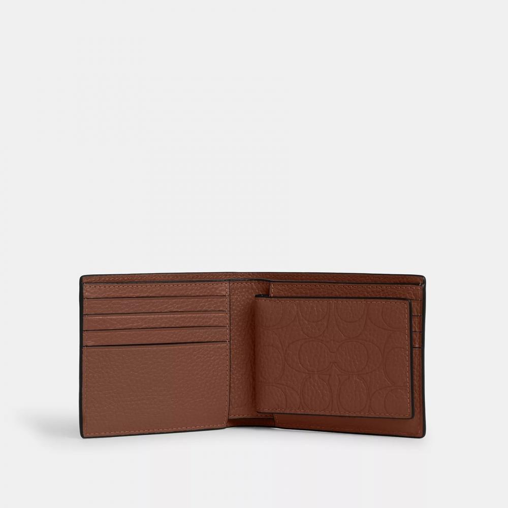 Coach 3 In 1 Wallet In Signature Leather vIntage Brown