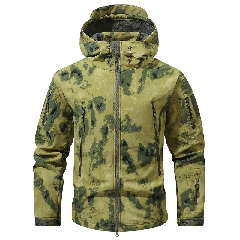 Mens Softshell Jacket With Hood Windproof