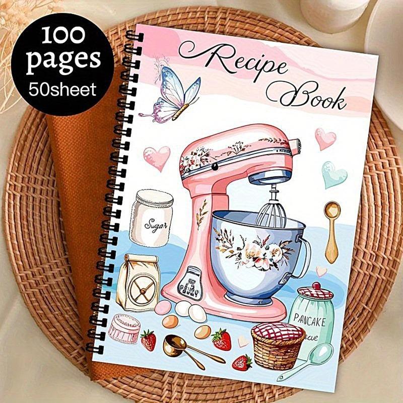 Blank Recipe Book,100 Sheets Family Recipe Book | Empty Cookbook Handwritten Cooking Planner for Recording Baking Daily Journaling