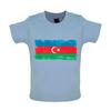 Azerbaijan Grunge Flag - Baby Kids Boys Girls Unisex T-Shirt / Babygrow - Azerbaijani Country Baku