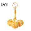 Bag Ornament Pendant Small Plush Ball Decor Keychain Soft Velvet Fluffy Tote Suitcase Key Holder with Braided Rope Backpack Colorful Charm