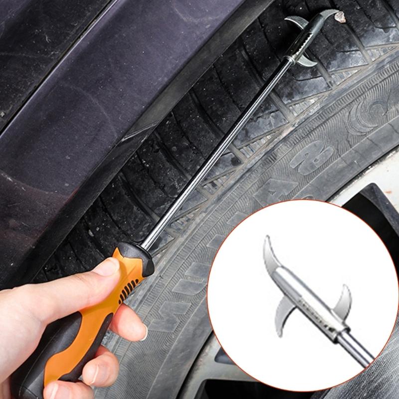 Alloy Tire Grooves Cleaner With Rounded Tip Design Nonslip Handle For Driver Mechanics And Off Road Vehicle Owners