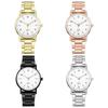 Simple Digital Surface Scale Luminous Needle Unisex Fashion Watch Alloy Case Steel Belt Quartz Wrist Watch