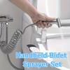 High Pressure Handheld Bidet Sprayer Set Adjustable Stainless Steel Toilet Sprayer Heads Non-leakage Flexible Hose Shower Head