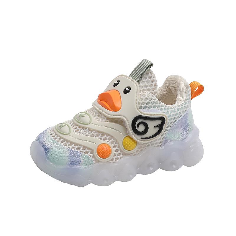 LED Flash Toddler Sneakers: Soft Sole, Non-Slip, Mesh, for 1-3 Year Olds