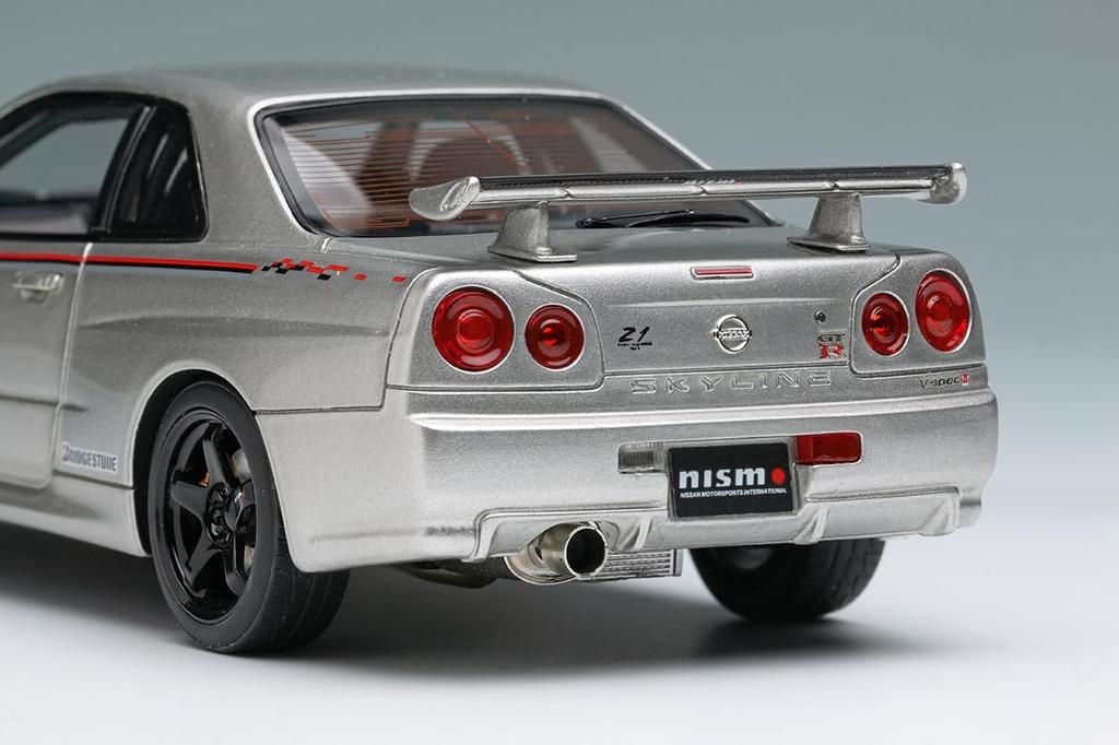 Make Up EIDOLON Scale Nismo R34 Prototype Tokyo Auto Salon 2001 Silver Finished Product EM791 1/43 GT-R Z-tune