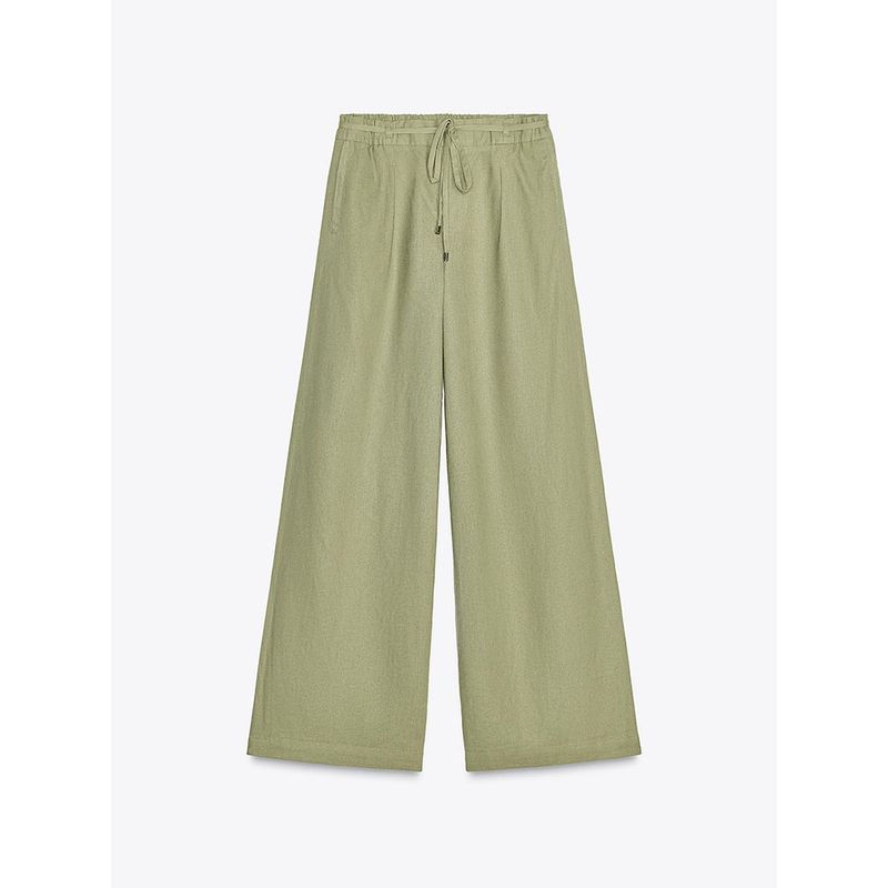 Za2025 Spring New Women Clothes Versatile Comfortable Slimming High Waist Wide Leg Casual Trousers 4745024 515
