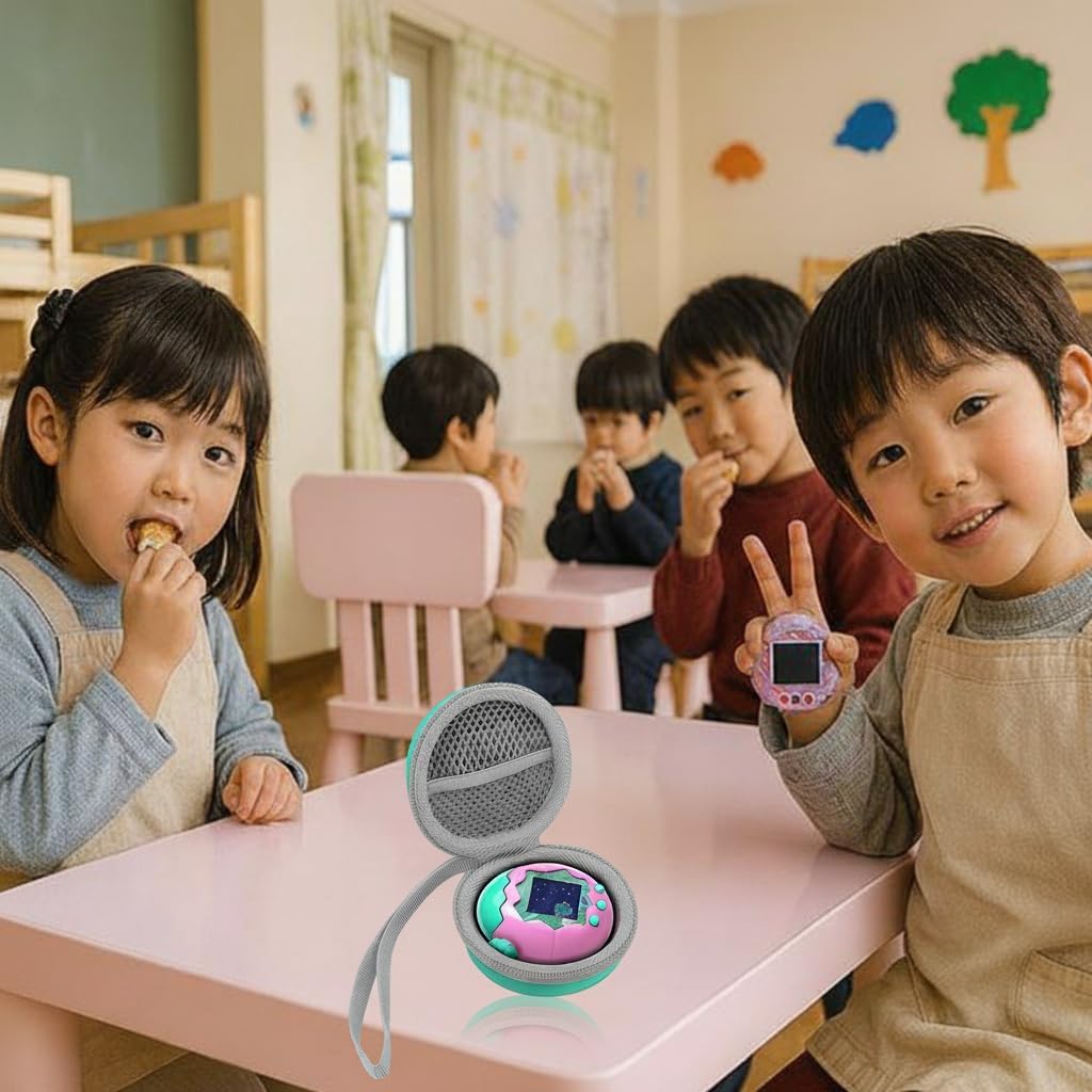 (Case only) Tamagochi Paradise Handheld Game Storage Case, Green - co2CREA