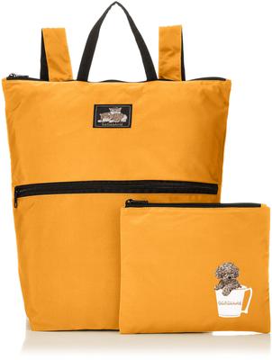 Goo Rucksack Dog Cat Pattern Rucksack with Pouch 36503502 36503502E Yellow [Goo World] Women's