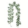 1Pc Simulation 76.77 Inch Green Willow Leaf Soft Rattan for Wedding Home Outdoor Courtyard Patio Garden Decoration