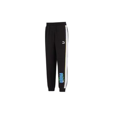 Calça Jogger de Tricô com Punhos nas Bainhas e Logo Masculino Preto 538781-01